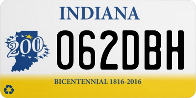 IN license plate 062DBH