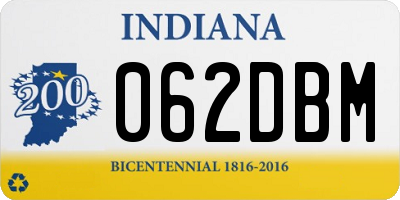 IN license plate 062DBM