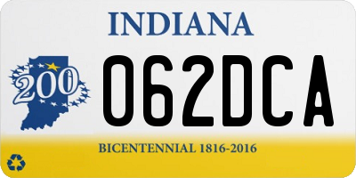 IN license plate 062DCA