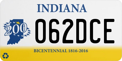 IN license plate 062DCE