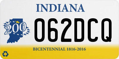IN license plate 062DCQ