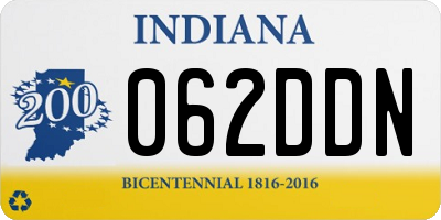 IN license plate 062DDN