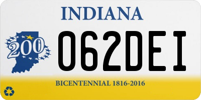 IN license plate 062DEI