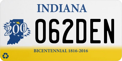 IN license plate 062DEN