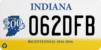 IN license plate 062DFB
