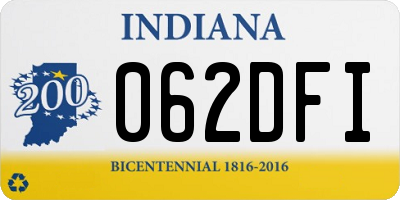 IN license plate 062DFI