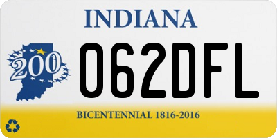 IN license plate 062DFL