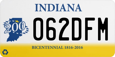 IN license plate 062DFM
