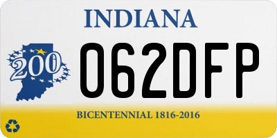 IN license plate 062DFP