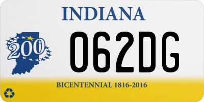 IN license plate 062DG