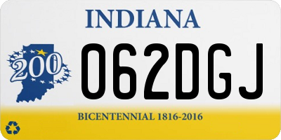 IN license plate 062DGJ