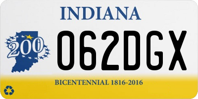 IN license plate 062DGX