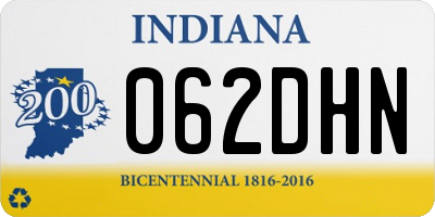 IN license plate 062DHN