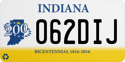 IN license plate 062DIJ