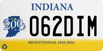 IN license plate 062DIM