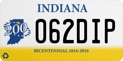 IN license plate 062DIP