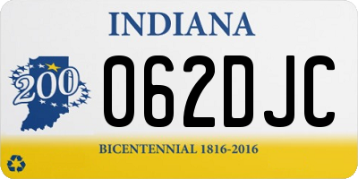IN license plate 062DJC