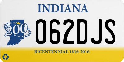 IN license plate 062DJS
