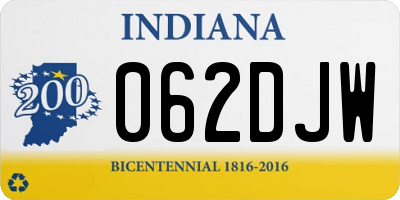 IN license plate 062DJW