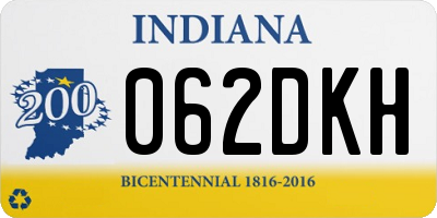 IN license plate 062DKH