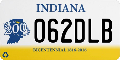 IN license plate 062DLB