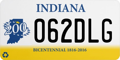 IN license plate 062DLG