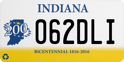 IN license plate 062DLI