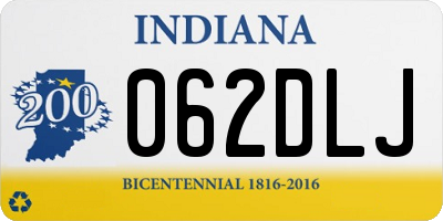 IN license plate 062DLJ