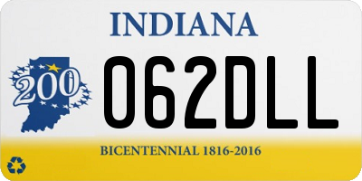 IN license plate 062DLL