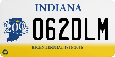 IN license plate 062DLM