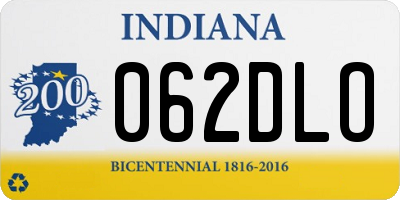 IN license plate 062DLO