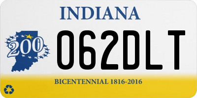 IN license plate 062DLT