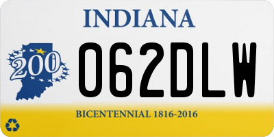 IN license plate 062DLW