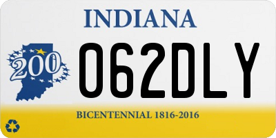 IN license plate 062DLY