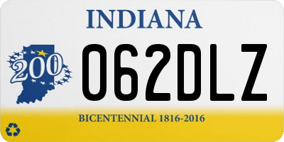 IN license plate 062DLZ