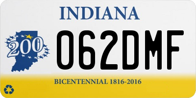 IN license plate 062DMF
