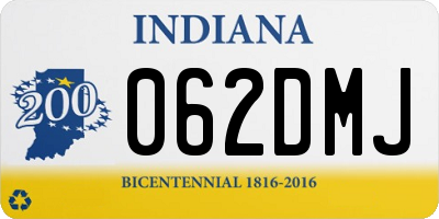 IN license plate 062DMJ