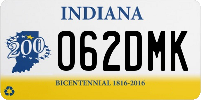 IN license plate 062DMK