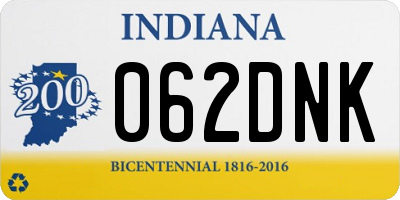 IN license plate 062DNK