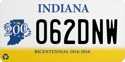 IN license plate 062DNW