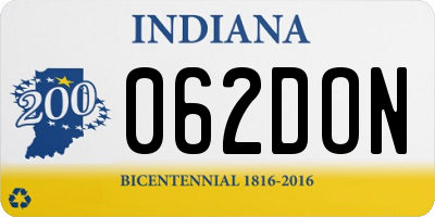 IN license plate 062DON