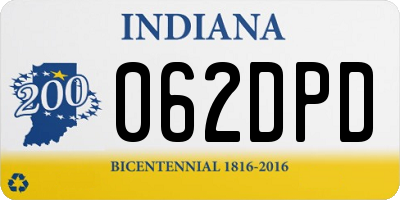 IN license plate 062DPD