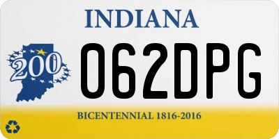 IN license plate 062DPG