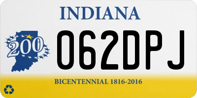 IN license plate 062DPJ