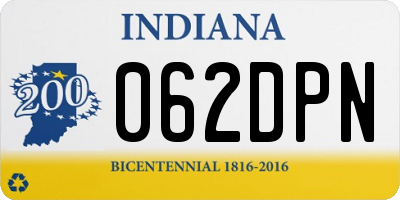 IN license plate 062DPN