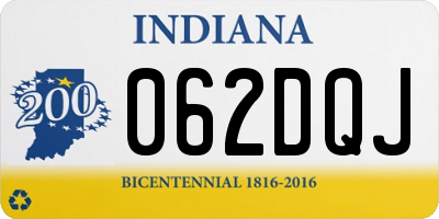 IN license plate 062DQJ