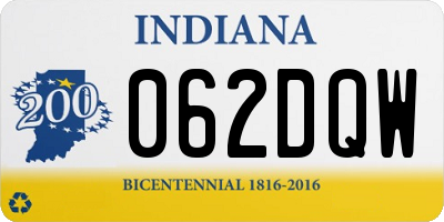 IN license plate 062DQW