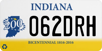 IN license plate 062DRH