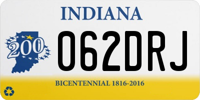 IN license plate 062DRJ