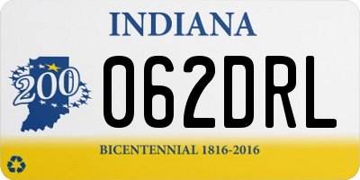 IN license plate 062DRL